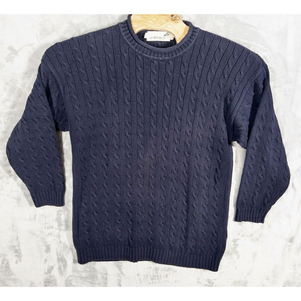 Vintage Jumpers Cable Knit Sweater‎ Mens Medium 100% Cotton